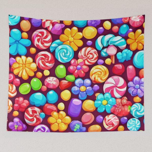 Item preview, Sweet Cartoon Art: Colorful Lollipop Flowers designed and sold by Health And Fitness Posts e-Store.