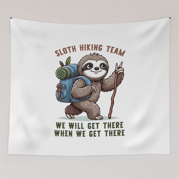 Item preview, Sloth Hiking Team Funny Camping and Hiking designed and sold by RareBunny.