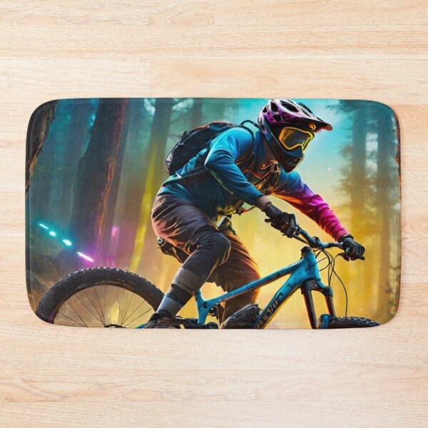 Item preview, Flowing Downhill: MTB Rider Slides Through the Mountainside designed and sold by GrizzlyCollective.
