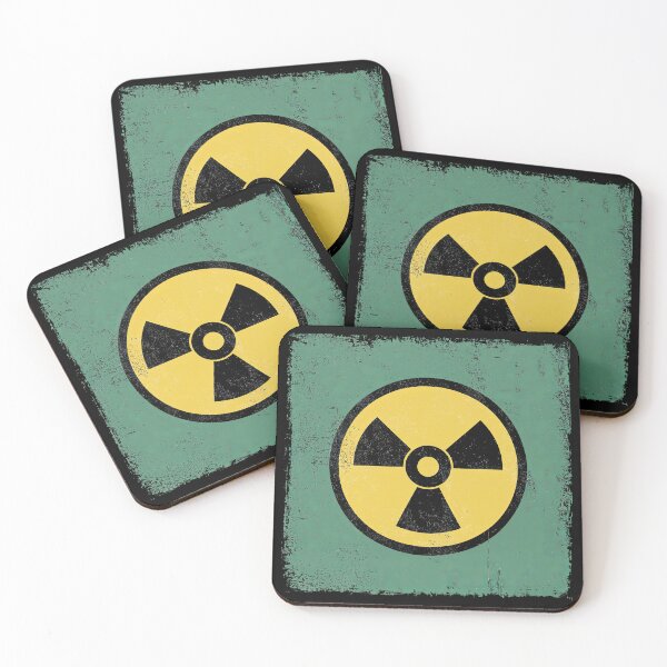 Item preview, Distressed Vintage Retro Atomic Yellow, Black and Green Radioactive designed and sold by Angry Swan Designs.