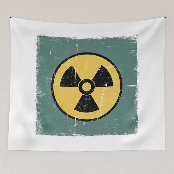 Item preview, Copy of Distressed Vintage Retro Atomic Yellow, Black and Teal Radioactive designed and sold by Angry Swan Designs.