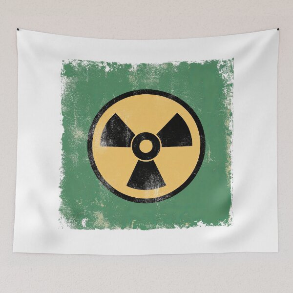 Item preview, Distressed Vintage Retro Atomic Yellow, Black and Green Radioactive designed and sold by Angry Swan Designs.