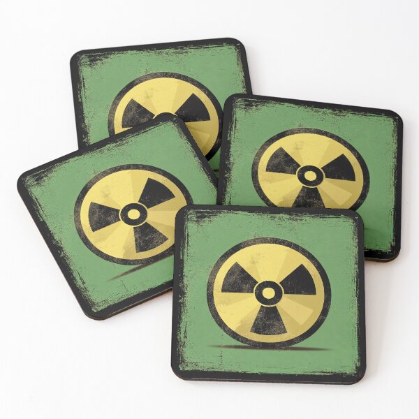 Item preview, Distressed Vintage Retro Atomic Yellow, Black and Green Radioactive designed and sold by Angry Swan Designs.