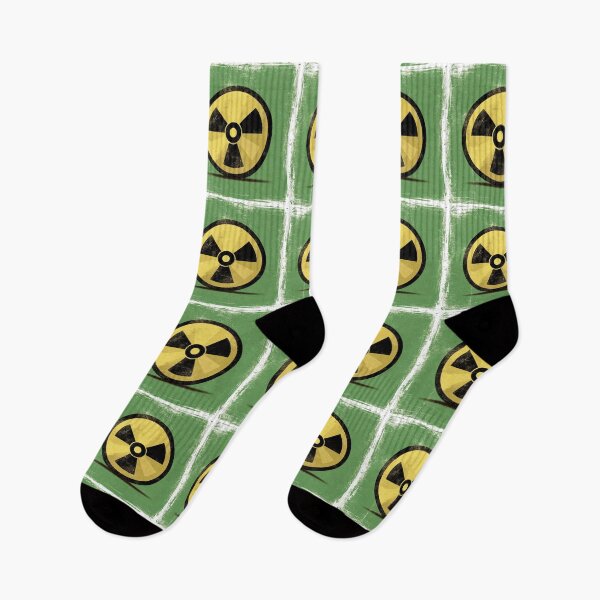 Item preview, Distressed Vintage Retro Atomic Yellow, Black and Green Radioactive designed and sold by Angry Swan Designs.