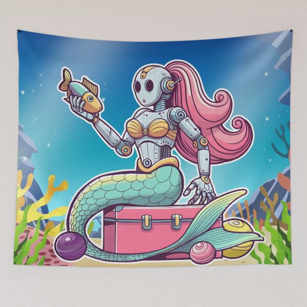 Item preview, Robot Mermaid designed and sold by Fr0mtheMachine.
