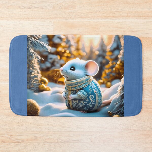 Item preview, mouse in winter blue coat designed and sold by janjacbu.