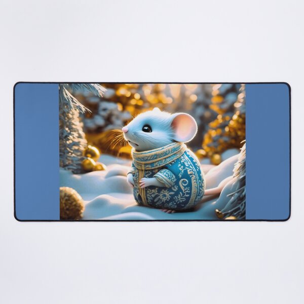 Item preview, mouse in winter blue coat designed and sold by janjacbu.