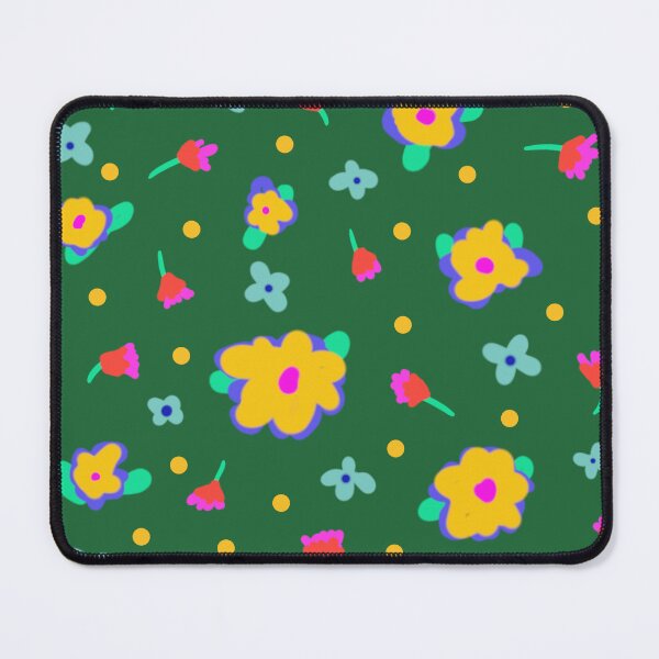 Item preview, Green Background Country Cotttage Style Yellow Flowers designed and sold by CheriesArt.