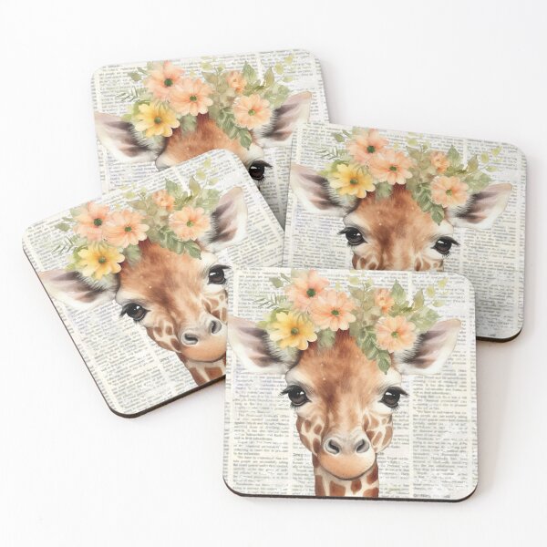 Item preview, Giraffe t-shirts, nature t-shirts, cute wild animal t-shirts, vintage style t-shirts. ,newspaper designed and sold by BeYourself1993.