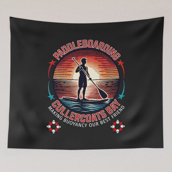 Item preview, Paddleboarding Cullercoats Bay Buoyancy designed and sold by MerchByCraig.