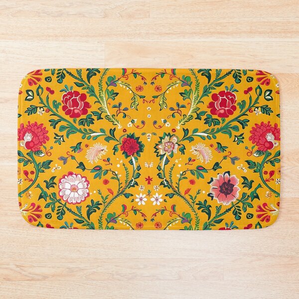 Item preview, A lush floral tapestry in golden hues designed and sold by Haji  Kamora.