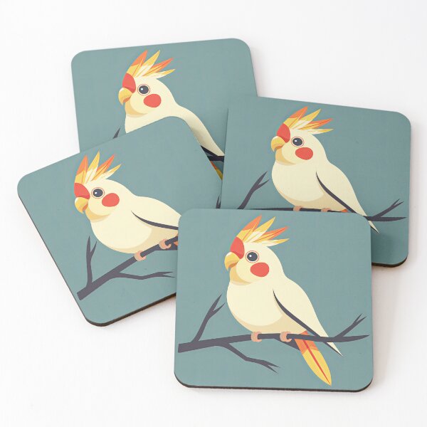 Item preview, Cute Cockatiel Bird on Pastel Background designed and sold by Jirayut Srimuang.