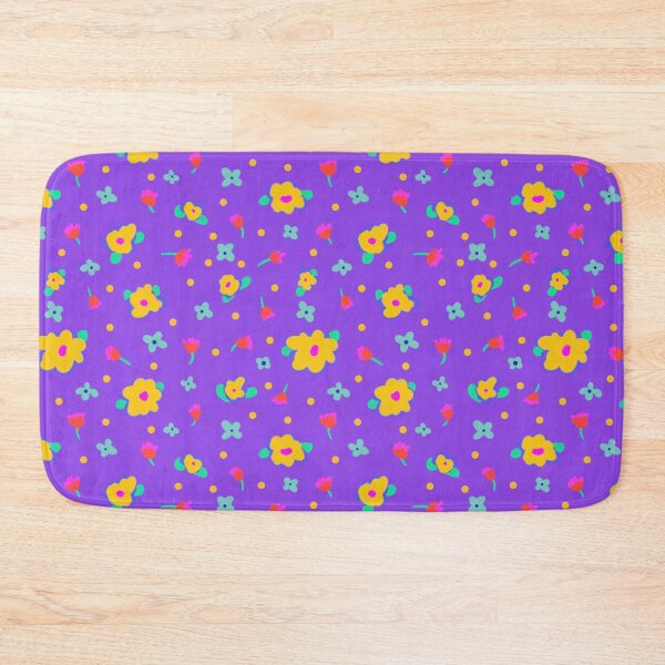 Item preview, Purple Background Country Cotttage Style Yellow Flowers designed and sold by CheriesArt.