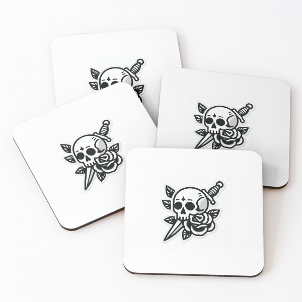 Item preview, Skull Dagger Rose Traditional Oldschool Tattoo designed and sold by Coolector.