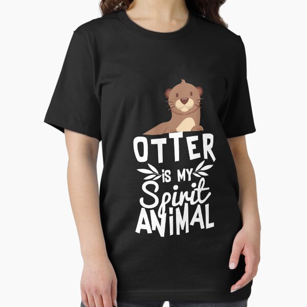 Artikel-Vorschau von Niedlicher Otter ist mein Geist-Tier-lustiges Tier-Zitat-T-Shirt, designt und verkauft von allsortsmarket.