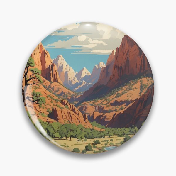 Item preview, Zion National Park USA Vintage Travel Tourism  designed and sold by TravelersGems.