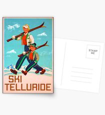 Ski Telluride Colorado Skiing Snowboarding CO Postcards