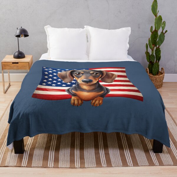 Item preview, patriot white and red dog against the background of the flag designed and sold by jkrphoto.