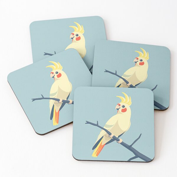 Item preview, Cute Cockatiel Bird on Pastel Background designed and sold by Jirayut Srimuang.