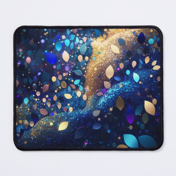 Item preview, Vanilla Almond Navy Blue Faux Glitter designed and sold by Eiwaprints.