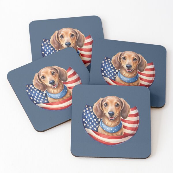 Item preview, patriot white and red dog  against the background of the flag designed and sold by jkrphoto.