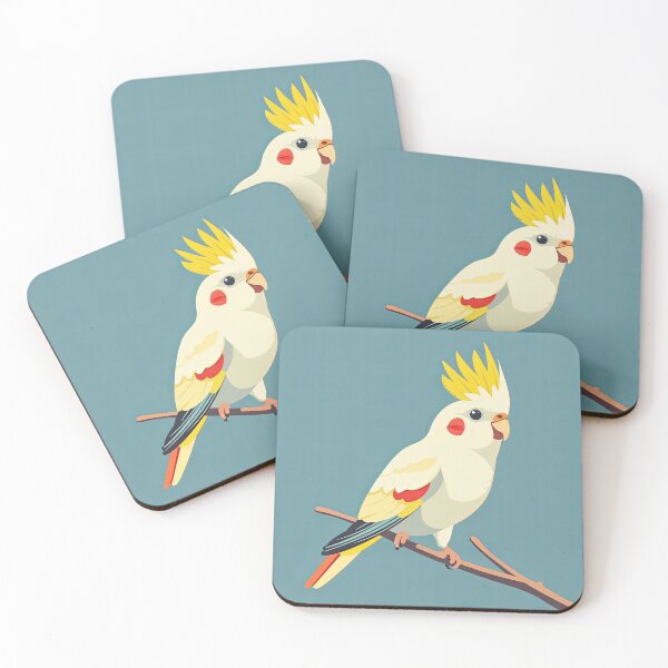 Item preview, Cute Cockatiel Bird on Pastel Background designed and sold by Jirayut Srimuang.
