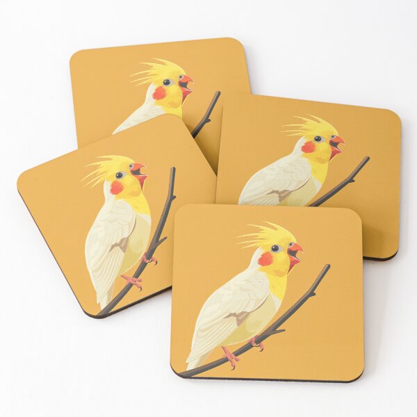 Item preview, Cute Cockatiel Bird on Pastel Background designed and sold by Jirayut Srimuang.