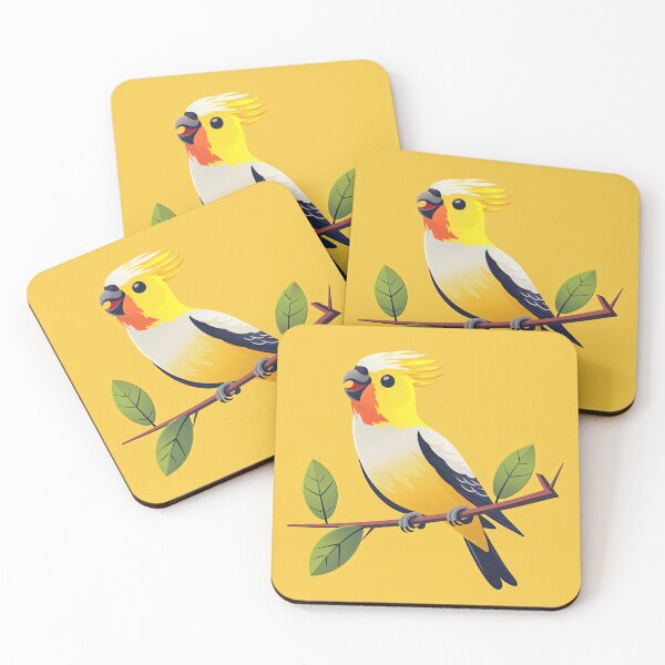 Item preview, Cute Cockatiel Bird on Pastel Background designed and sold by Jirayut Srimuang.