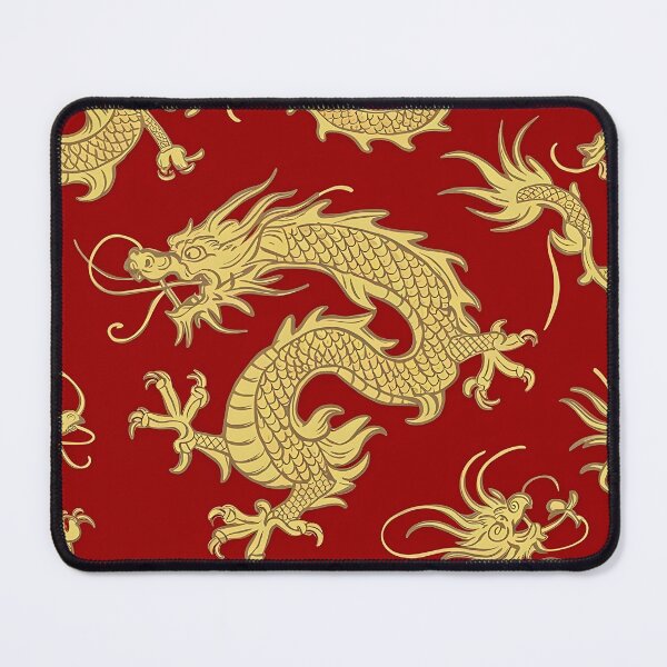 Item preview, Golden dragons soar pattern designed and sold by Haji Kamora.