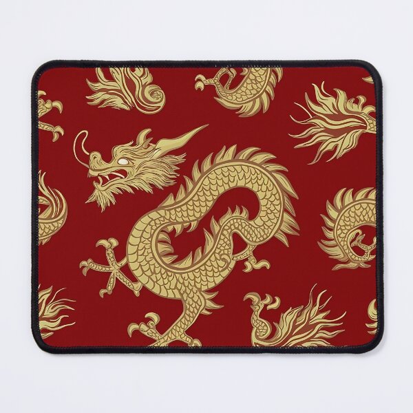 Item preview, Golden dragons soar pattern designed and sold by Haji Kamora.