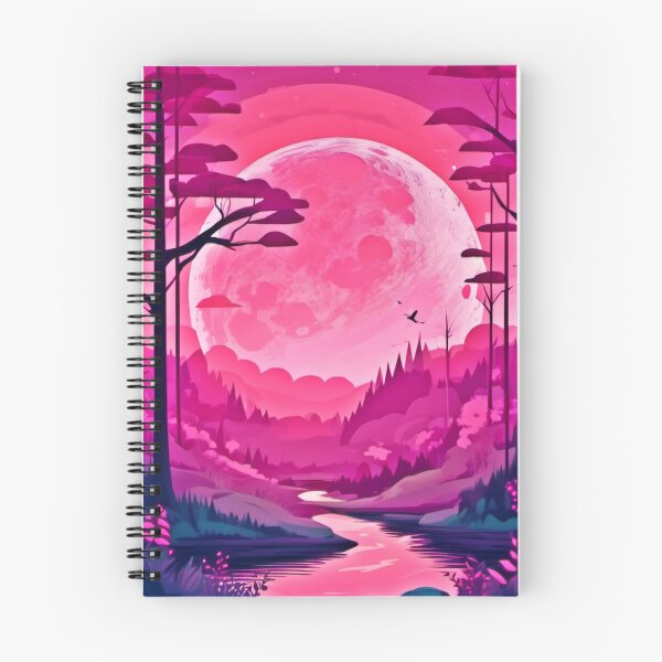 Item preview, Enchanting Pink Moon: Cartoon Art designed and sold by Health And Fitness Posts e-Store.