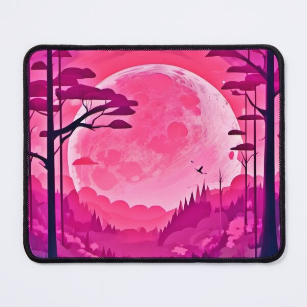 Item preview, Enchanting Pink Moon: Cartoon Art designed and sold by Health And Fitness Posts e-Store.