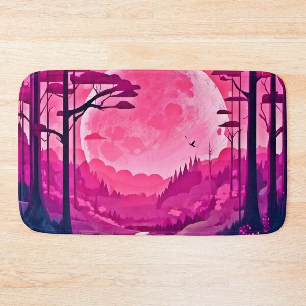 Item preview, Enchanting Pink Moon: Cartoon Art designed and sold by Health And Fitness Posts e-Store.