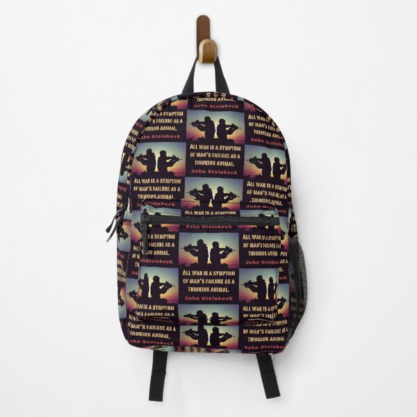 Item preview, John Steinbeck quote: All war is a symptom of man's failure as a thinking animal. designed and sold by artbleed.