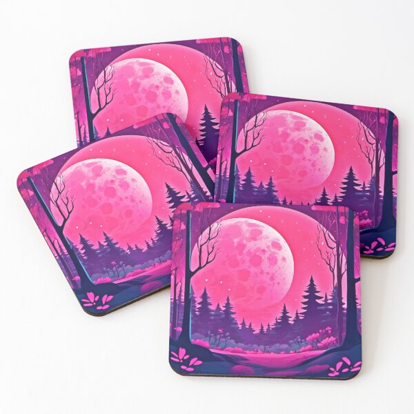 Item preview, Giant Moon Over Dark Forest: Cartoon designed and sold by Health And Fitness Posts e-Store.