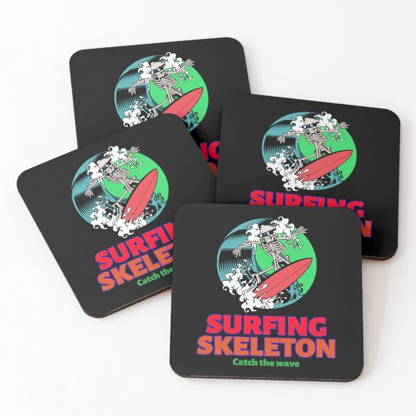 Item preview, Surfing Skeleton Hawaiian Family Vacation Catch the wave - Beach - Hawaii - Surfboard - Sunset designed and sold by DeCodeArtShop.