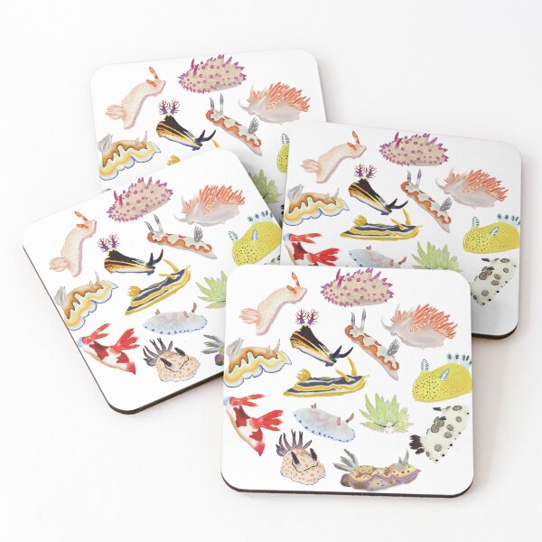 Item preview, Nudibranch round pattern - sea slug designed and sold by Poulpimousse.