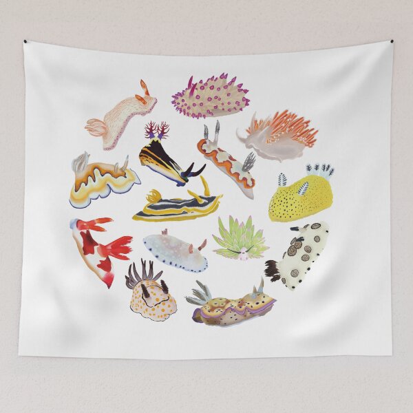 Item preview, Nudibranch round pattern - sea slug designed and sold by Poulpimousse.