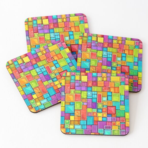 Item preview, Comic Art: Vibrant Square Patterns designed and sold by Health And Fitness Posts e-Store.