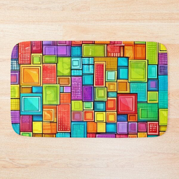 Item preview, Comic Art: Vibrant Square Patterns designed and sold by Health And Fitness Posts e-Store.