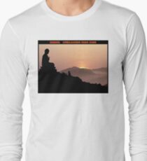 HONG KONG : Vintage Buddha Statue Print Long Sleeve T-Shirt