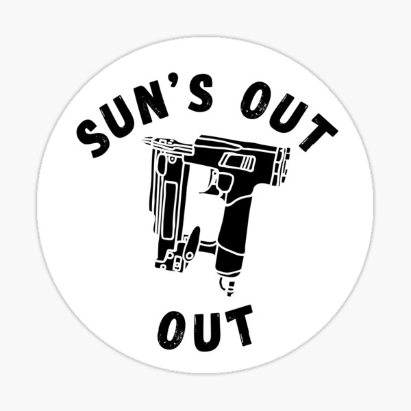 Item preview, Sun's out, guns out  designed and sold by Niagara Stickers.
