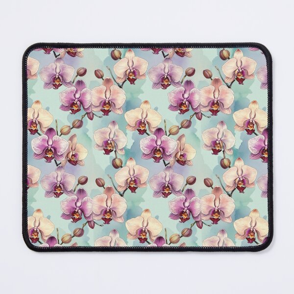 Item preview, Pastel-colored Orchids, vintage floral pattern designed and sold by Gaspirtz.