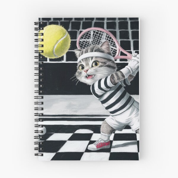 Item preview, cat playing tennis designed and sold by keerys.