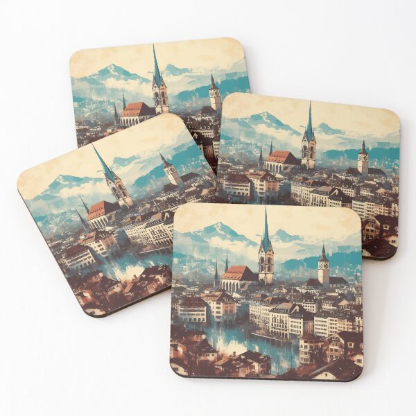 Item preview, Vintage Zurich Impressionism Painting designed and sold by TomFrontierArt.