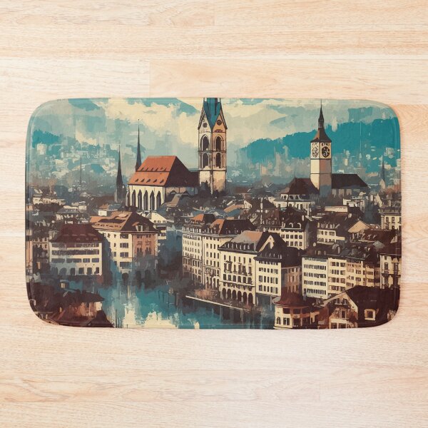 Item preview, Vintage Zurich Impressionism Painting designed and sold by TomFrontierArt.