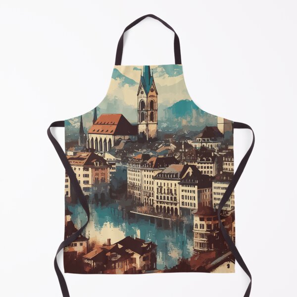 Item preview, Vintage Zurich Impressionism Painting designed and sold by TomFrontierArt.