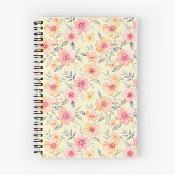 Item preview, Yellow, Pink, and Peach Colored Flowers, watercolor floral pattern designed and sold by Gaspirtz.