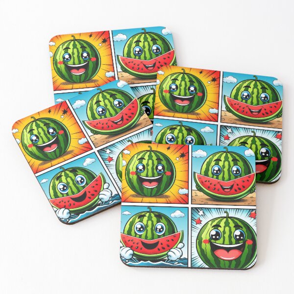 Item preview, Smiling watermelon. designed and sold by MyHappyArtShop.