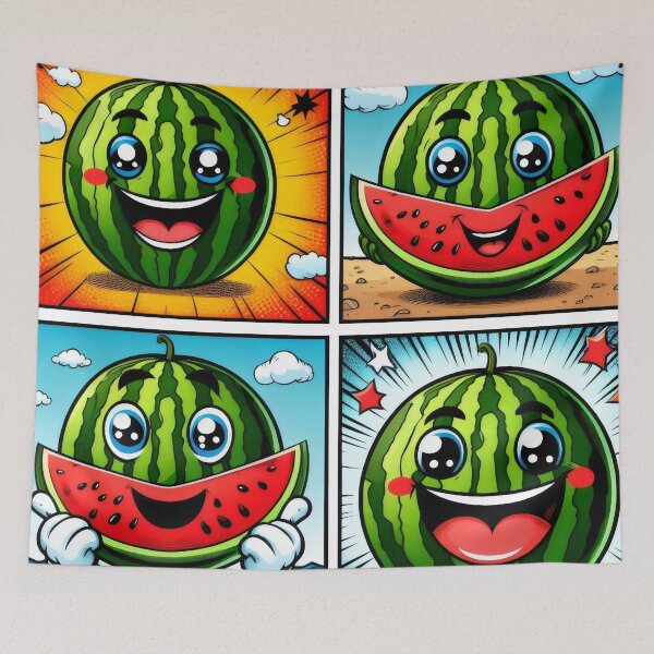 Item preview, Smiling watermelon. designed and sold by MyHappyArtShop.